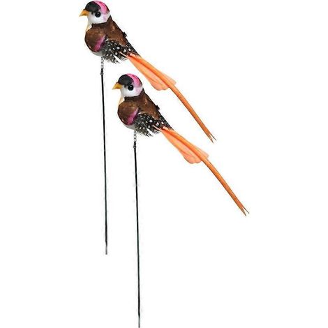 Ornement suspendu en pot en forme d'oiseau à plumes, statue, support pour tasse, décoration de jardin extérieure