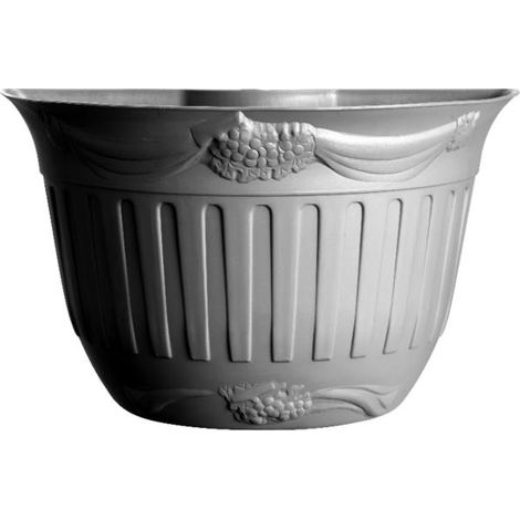 Set 2 pezzi vasi GERLA STYLE 26 x 14 cm antracite  