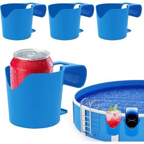Lot de 4 porte-gobelets suspendus pour piscine , accessoire pour boissons (1/5)