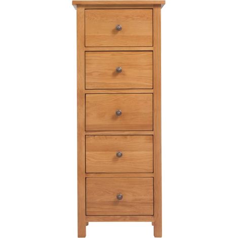 Maison Exclusive - Cassettiera Alta 45x32x110 cm in Legno Massello di Rovere