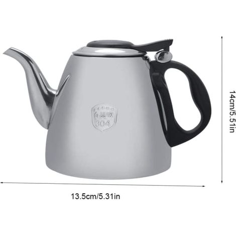 Cafetière acier inoxydable 1.5 L poignée usage quotidien (1/4)