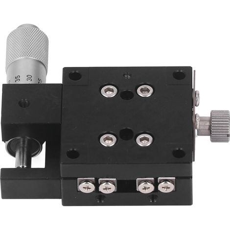 Lineartisch, X-Achsen, 40 x 40 mm, Mikrometer, manuelle Verstellung, Plattform, Gleitkabel (1/5)