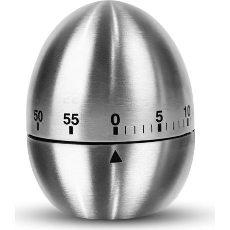 Egg Timer, Kitchen Egg Timer Mechanical Rotary Alarm Stainless Steel Minutes for Cooking (1/5)