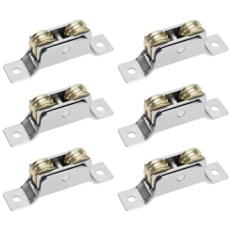 CSPARKV 6PCS Double Rollers Sliding Door Window Wheel Door Window Double Wheel Bearing Wheel for Sliding Gates Sliding Window Bearings