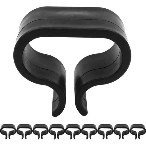 Lot de 10 clips d'alignement antidérapants pour meubles de terrasse - Noir - Taille S (1/5)