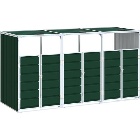 Maison Exclusive - Mülltonnenbox für 3 Tonnen Grün 216x81x115 cm