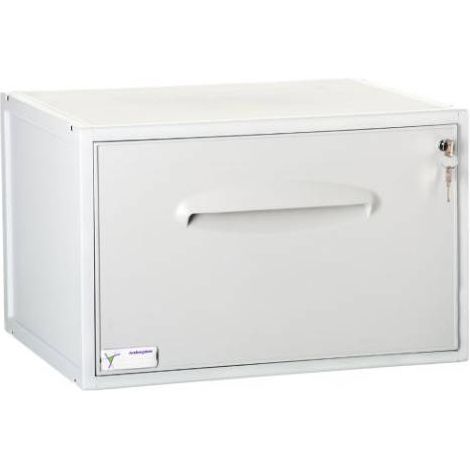 Archivo 2000 - Archivador para carpetas colgantes con cerradura, Cajones de almacenamiento, Fichero cajones, Organizador para despacho, hogar, escuela, oficina. Archisystem GR 356 x 474 x 303 mm.