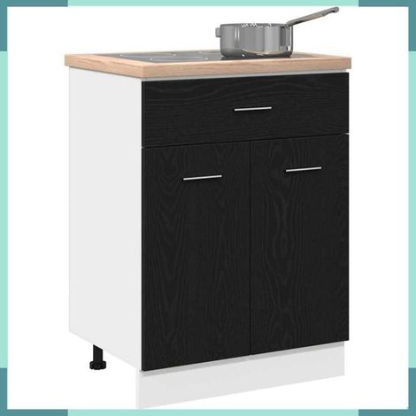 Armoire suspendue - Modèle 863267 - Chêne noir - 1 tiroir - 60 x 46 x 81,5 cm (1/5)