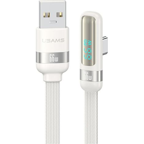Usams US-SJ651 66W USB-A/USB-C-Kabel 1,2 m Weiß (1/4)