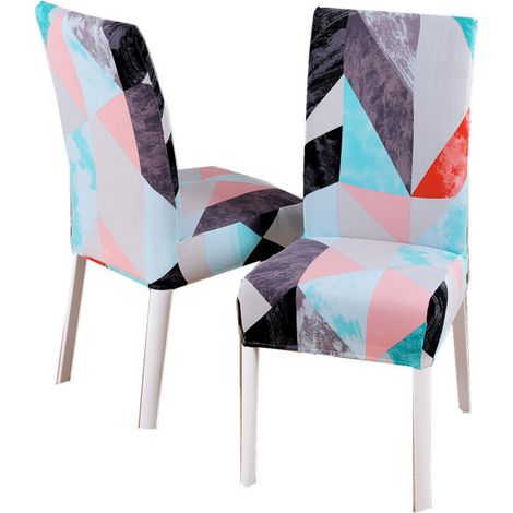 Housse de Chaise, 6 Pieces Extensible Amovible Lavable Moderne Couverture de Chaise pour Salle à Manger Slipcover-Décoration Bouquet de Mariage, Hôtel, Restaurant (1/3)