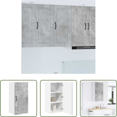 vidaXL Beton Grau - Küchenschrank mit Tür Beton Grau 40 x 31 x 80 cm Holzwerkstoff (1/5)