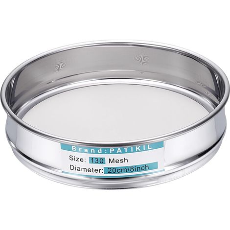 Tamis De Laboratoire 130 Mailles (0.112mm) Diamètre 7.9"(20cm) (1/5)