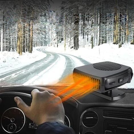 QORVA-Chauffage de voiture 12 V - Base rotative à 360° - Poignée - Chauffage de voiture portable - Dégivreur de pare-brise (1/5)