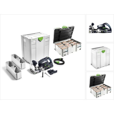 Festool DF 700 EQ-Plus Domino XL Fresadora de espigas 720W / 70mm en Systainer + Accesorios ( 574320 ) + Festool Tacos de haya DOMINO XL DS/XL D8/D10 306x BU ( 498204 ) (1/5)