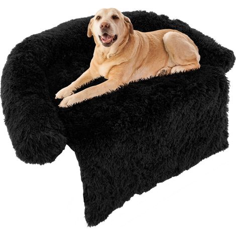L-Size Plush Calming Dog Couch Bed Dog Sofa Bed Anti-Slip Bottom Washable Cover (1/5)