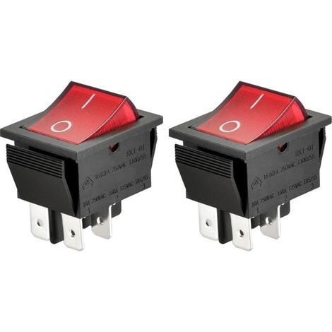 Interrupteur Bascule Universel 20A-30A, Interrupteur Électrique 2 Positions 4 Broches, Résistant au Feu pour Appareils Électroménagers (1/4)