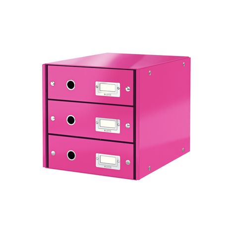 BUC DE CAJONES CLICK & STORE WOW DE LEITZ (3 CAJONES), 81% CARTÓN RECICLADO