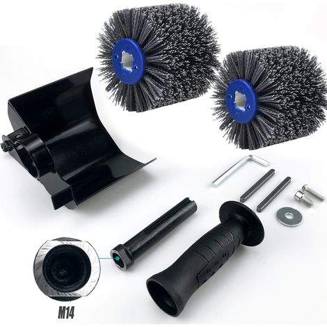 Adaptateur de meuleuse d'angle pour machine à tréfiler et à polir M14 (avec 2 disques de tréfilage) Meule multifonctionnelle pour meuleuse d'angle, accessoires de meulage, accessoires pour polisseuse, (1/5)