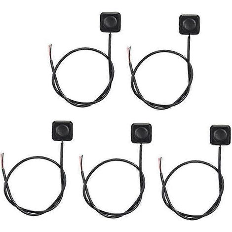 Interrupteur à bouton-poussoir instantané EK, matériau plastique noir, mini-interrupteur à bouton-poussoir à montage en surface 12 V/24 V (1/5)