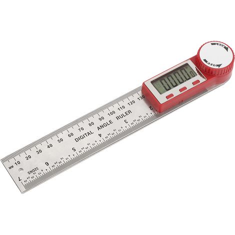 Elektronisches digitales Winkelmessgerät aus Edelstahl, 360°-Winkelmesser, Lineal 0–200 mm (1/5)