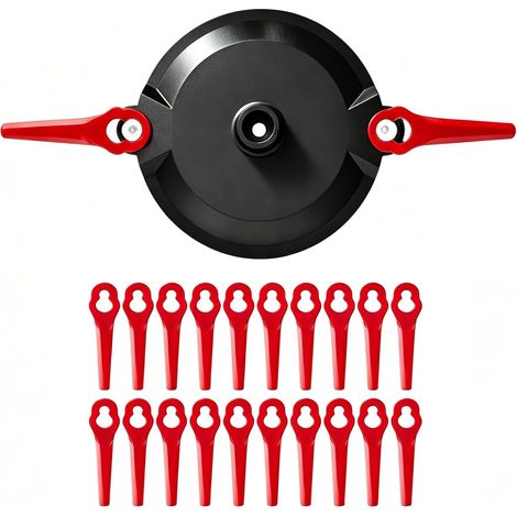 21pcs Cutting Disc, Compatible Double Blade Cutting Disc, Nylon Replacement Head, Double Blades and Accessories for Brushcutter, Cordless Mower, Grass, Garden and Outdoor Maintenance (1/5)
