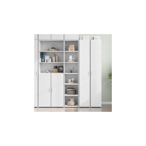 Buffet haut blanc 40x41x185 bois d'ingénierie (1/5)