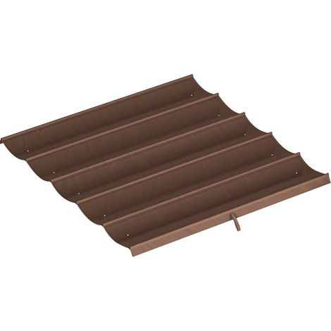 Tela de techo para pérgola 250x255 cm de poliéster color café con 10 drenajes - MEUBLIV (1/5)