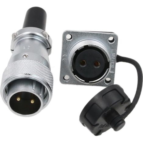 WS20 2 Broches Prise de Courant Aviation Rond Alimentation électrique connecteur 25a Industriel Automobile extérieur 500V Chapeau Anti - poussière (1/5)