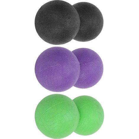 Silikon-Massageball zur Regeneration nach dem Sport – Set mit 3 Faszienbällen (Schwarz, Lila, Grün) (1/5)