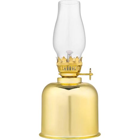 Lanterne de Lampe de Kérosène Mirror - Décoration d'Éclairage Domestique, Table d'Huile de Verre, Color: Gold (1/4)