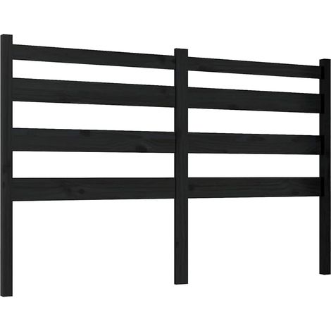 Maison Exclusive - Cabecero de cama madera maciza de pino negro 1 (1/5)