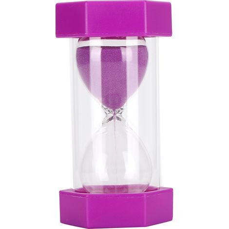 Sablier hexagonal décoratif de bureau de 30 minutes, sablier violet, cadeau pour enfants (1/5)