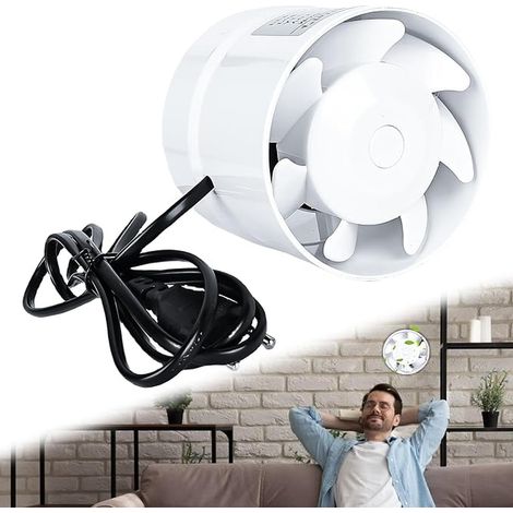 Ventilateur Tube Canal Câble Ventilateur Tube 100mm 130m³/h Ventilateur Extracteur en Ligne Ventilateur Extracteur d'air en Ligne Ventilateur Canal Ventilateur Extracteur Silencieux (1/5)