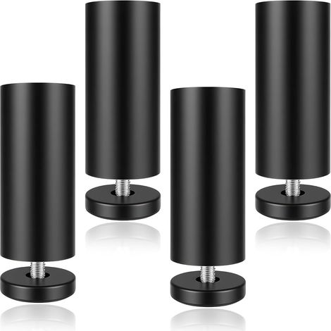 4 pieds 10cm aluminium réglables pour lit, meubles, canapé, salle de bain (1/5)