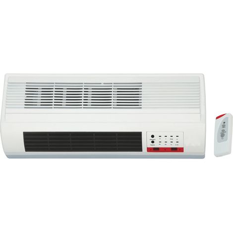 TERMOVENTILATORE A PARETE 2000W CM.50 CON TIMER E TELECOMANDO   cm.50x19x11h.    SYNTESY