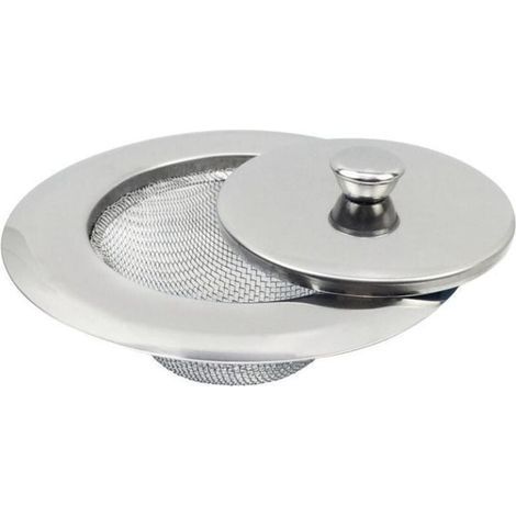 Filtro per lavello in acciaio inox a 2 pezzi, filtro di scarico da 11,5 cm, filtro per lavello, filtro per lavello da cucina (1/4)