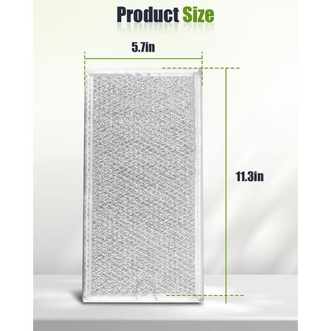 Grease filter compatible with GE microwave ovens WB02X35491, AP6985256 / PS12749195, high-efficiency aluminum filter, kitchen microwave accessory.