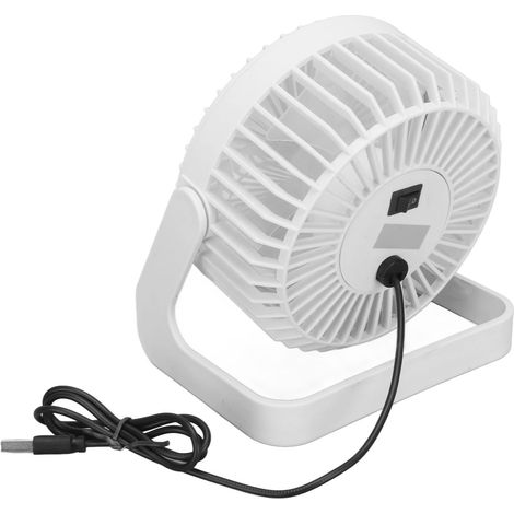 Ventilateur USB portable silencieux et réglable à 360°, 5 V 2,5 W, idéal pour le bureau et les voyages. (1/5)