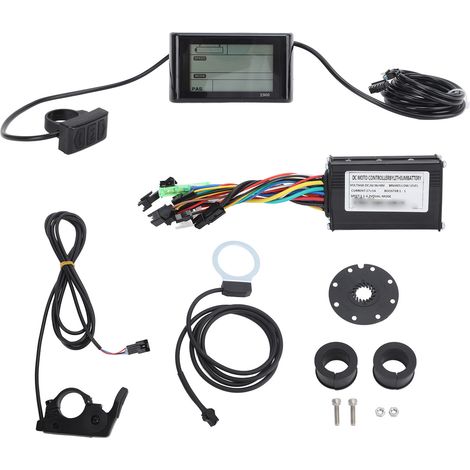Kit conversion vélo électrique 36V 48V, contrôleur 17A 3 modes, écran LCD S900, capteur de pédalage FT 8C, accélérateur au pouce 109R