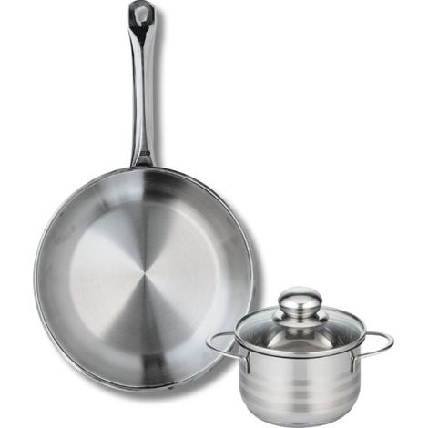 Ensemble de 1 Poêle de cuisson 24 cm et 1 faitout 12 cm Elo Profi Brillant (1/5)