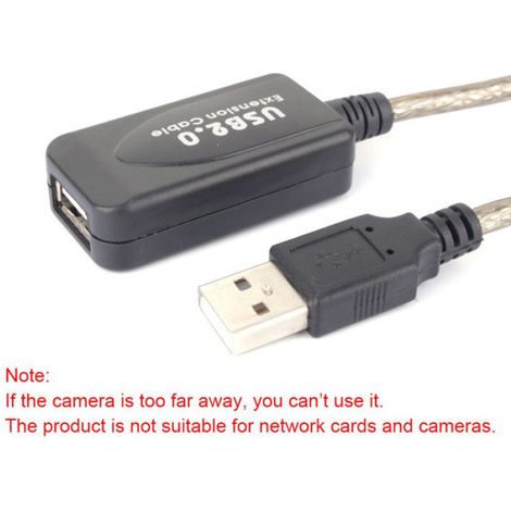 Câble d'extension, câble d'extension portable, 480 Mbps durable, sans dégradation du signal, accessoire informatique noir - (1/4)
