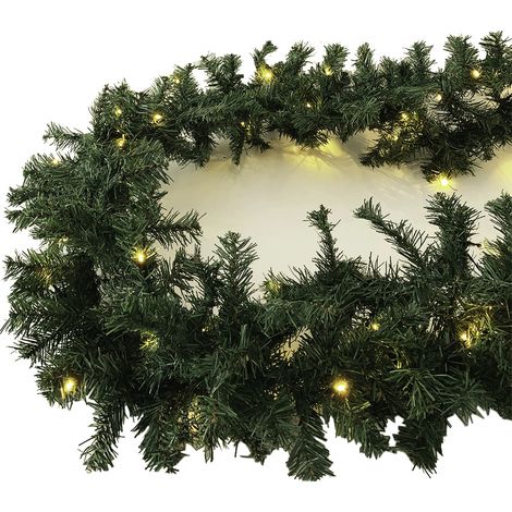 Tannengirlande 810 cm mit 100 LED Batteriebetrieben-MLK067W-TA-Batterie (1/5)