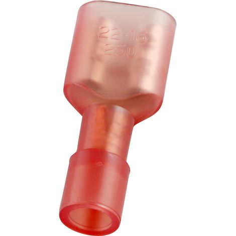 Cosse faston RS PRO, 0,5  1,5 mm2, 22  16 AWG, Isolée, Rouge