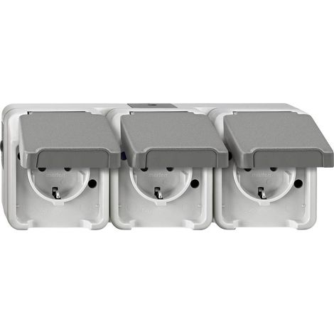 Merten Prise Triple Schuko, 1 piece, Clair, meg2391-8029 (1/2)