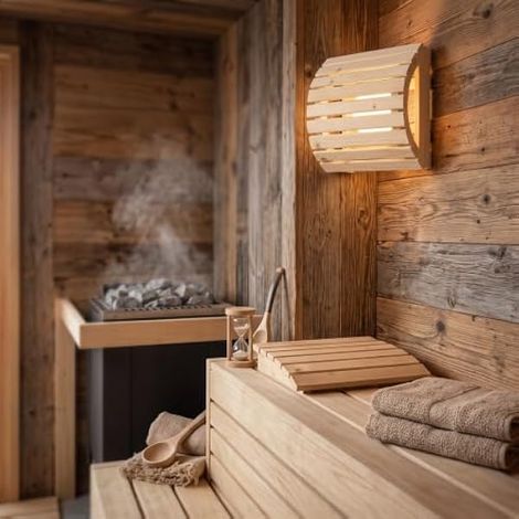 Abat-Jour de Sauna, Abat-Jour de Sauna en Bois, Protection Contre Les Explosions, Abat-Jour en Bois, Lumière de Sauna, Accessoires de Sauna en Bois pour Cabine de Sauna à Haute (1/5)
