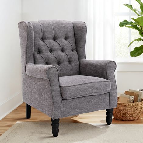 COLAMY Minimalistischer Sessel – Stilvolles Design und gemütlicher Komfort für Ihr modernes Zuhause – Dunkelgrau