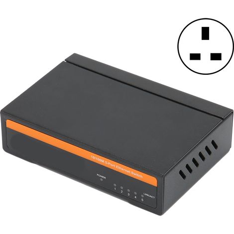 Commutateur réseau Ethernet 5 ports 100M TBCS4005E, Plug and Play, stable et robuste, prise UK 100-240V. (1/5)