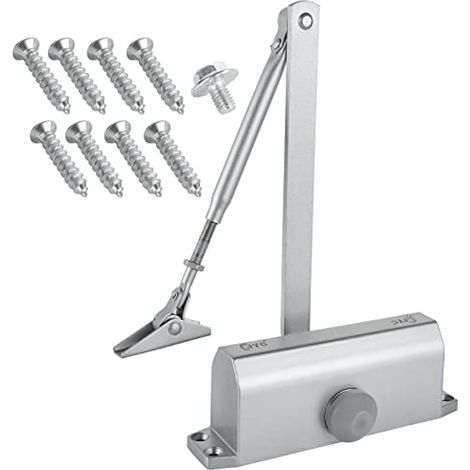 Ferme-porte Hydraulique Automatique, (45-65kg) Réglable Groom Fermeture Porte, Ferme Porte Automatique Ideal Pour Commercial et Résidentiel Porte (1/5)