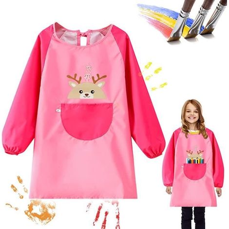 Blouse Peinture Enfant - Tablier Peinture Enfant - 5-11 Ans - Tablier Manches Longues - Peinture et coloriage (1/4)