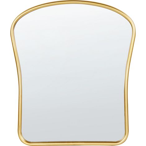 Espejo decorativo de pared estilo glamour 45 x 52 cm dorado Noth